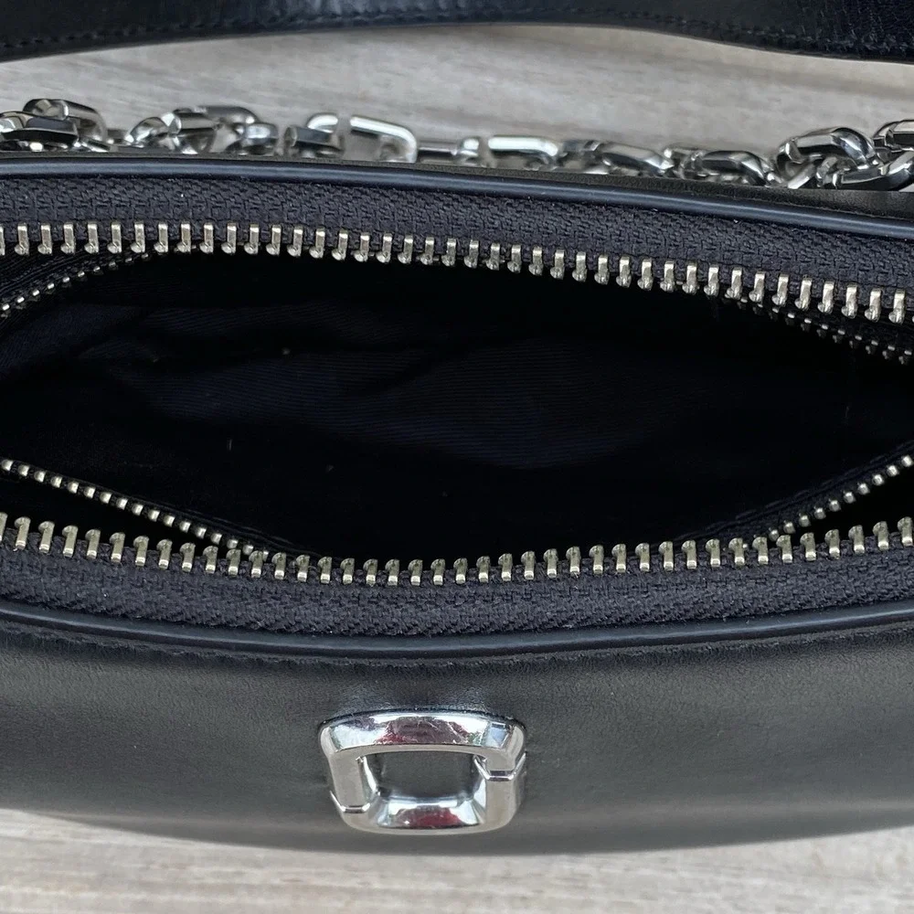 Marc Jacobs The Small Curve Shoulder Bag Black Leather Hobo with Dust Bag